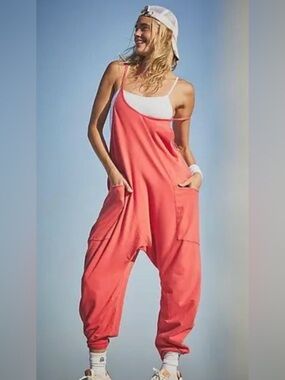 FP Movement by Free People Hot Shot Onesie in Red Apple
